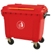 Contenedor de Basura 660 lts. Rojo