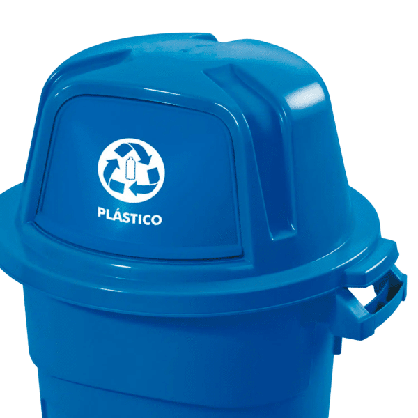 Basurero Azul 100 lts. Reciclaje - Imagen 2